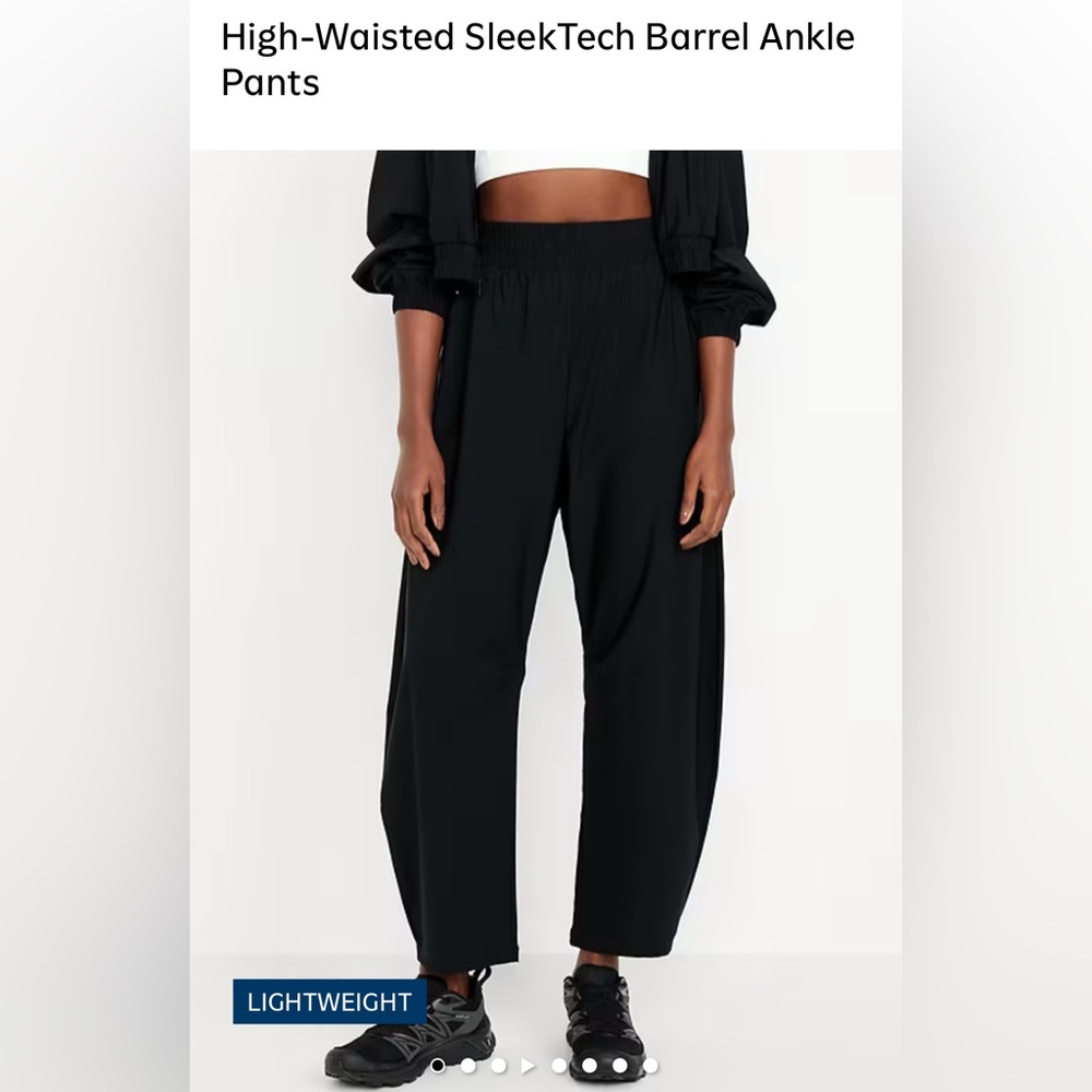 Old Navy Sleek Tech Barrel Pants